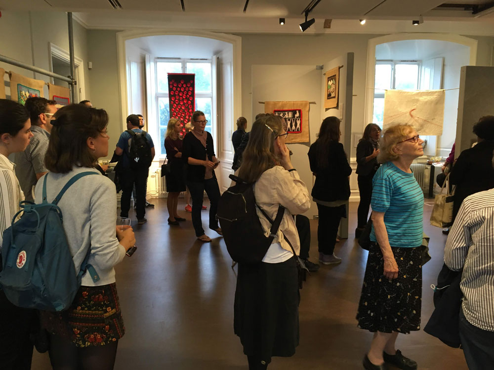 A selection of attendees at the exhibition launch, 29th August 2018. (Photo: Jim Porter, Hugo Valentin Centre, Uppsala University)