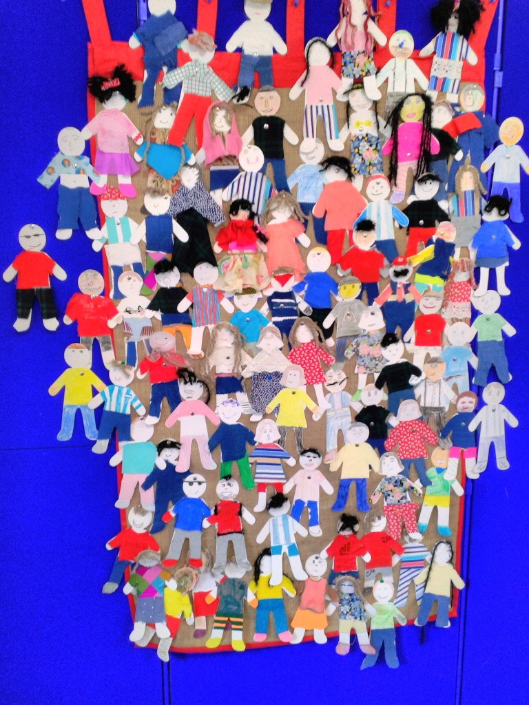 Friendship dolls created during schools' workshops in Feb 2020 in response to the ‘Naming The Children’ art exhibition. (Photo: Breege Doherty)