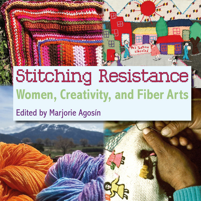 Launch of 'Stitching Resistance: Women, Creativity and Fibre Arts', edited by Marjorie Agosín, at the Seminar: 'Conversations about Textile Narratives of Conflict, Testimony and Resistance'. (Cover image photos: Martin Melaugh)