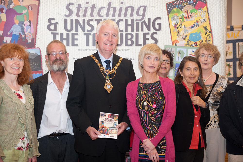 Launch of exhibition: 'Stitching and Unstitching The Troubles - phase 1', Coleraine, Sept. 2012