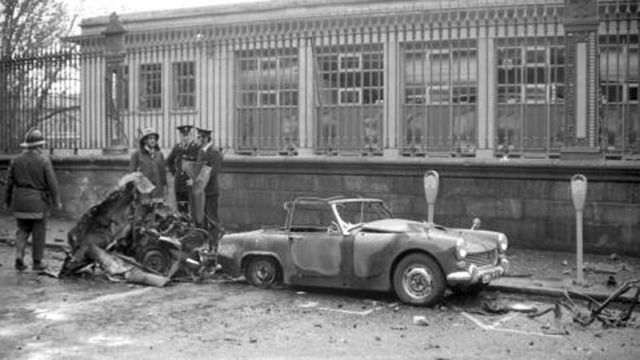 image of bombed car