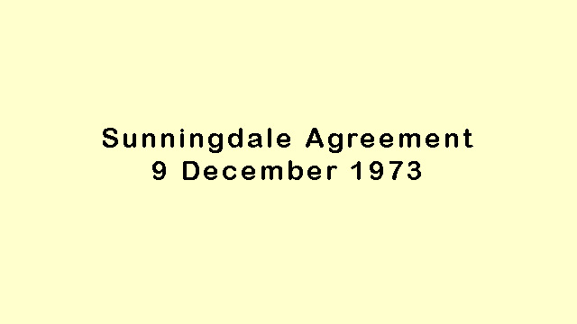 Sunningdale Agreement