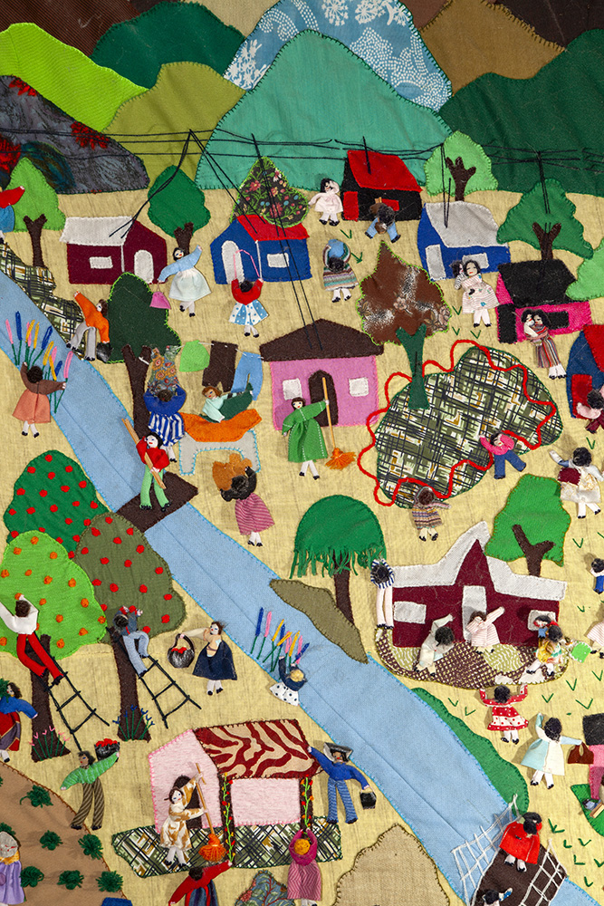 Detail of 'Vida en Nuestra Población / Life in Our Poor Neighbourhood', Top Left corner (Photo: Martin Melaugh)