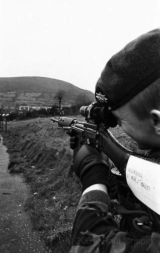 © Copyright Paul Crispin - photograph of British soldiers in Belfast during 1986