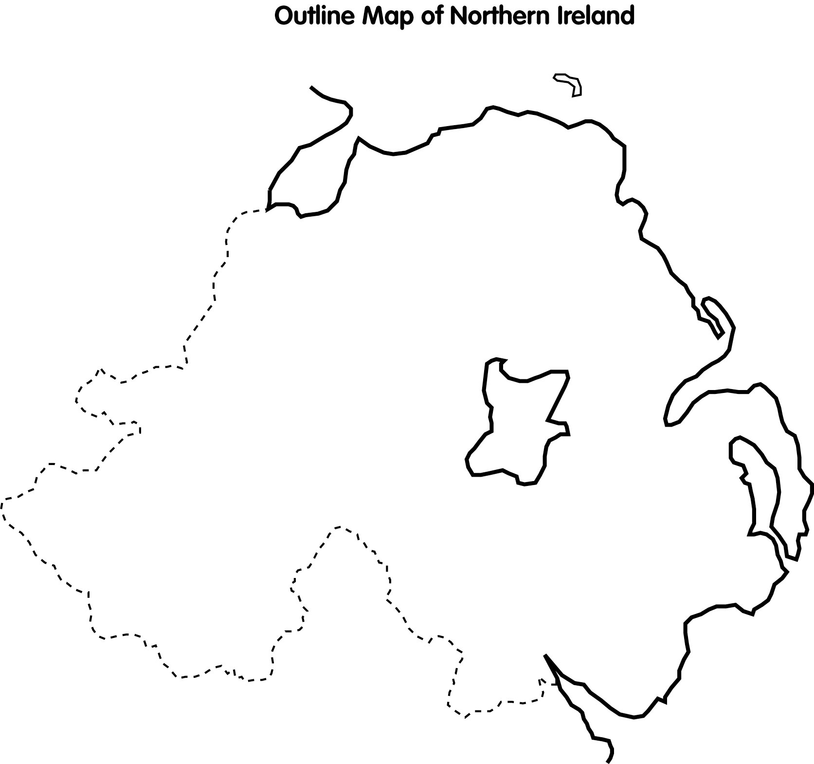 CAIN: Maps: Outline Map of Northern Ireland; small map