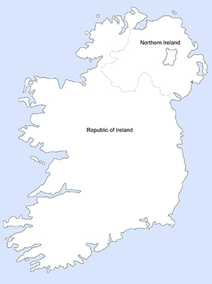 Ireland outline map