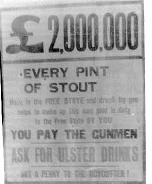 Poster urging the boycott of Irish goods